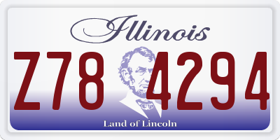 IL license plate Z784294