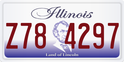 IL license plate Z784297
