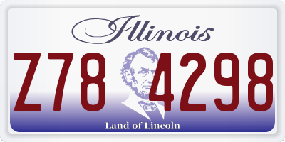 IL license plate Z784298