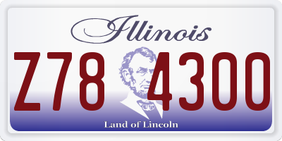 IL license plate Z784300