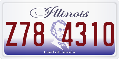 IL license plate Z784310