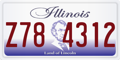IL license plate Z784312