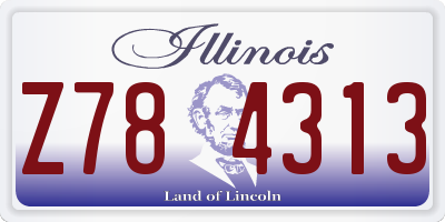 IL license plate Z784313