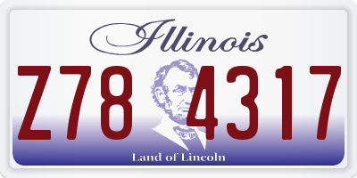 IL license plate Z784317