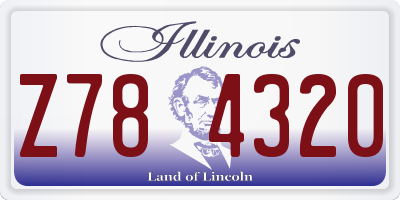 IL license plate Z784320