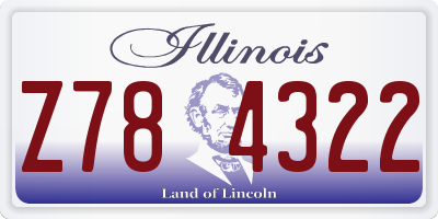 IL license plate Z784322