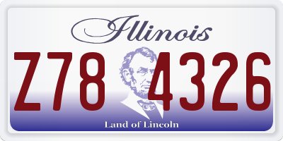 IL license plate Z784326