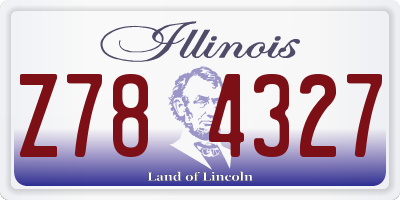 IL license plate Z784327