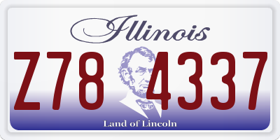 IL license plate Z784337