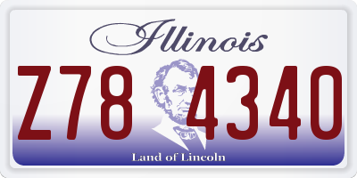 IL license plate Z784340