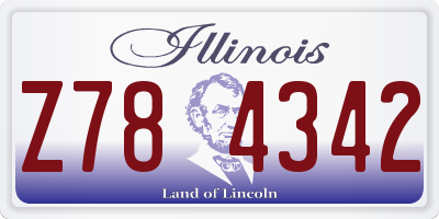 IL license plate Z784342