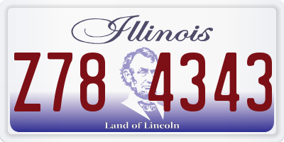 IL license plate Z784343
