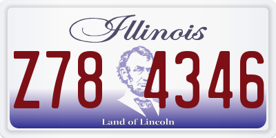 IL license plate Z784346