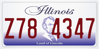 IL license plate Z784347