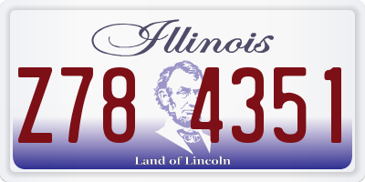 IL license plate Z784351