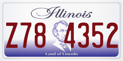 IL license plate Z784352