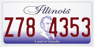 IL license plate Z784353