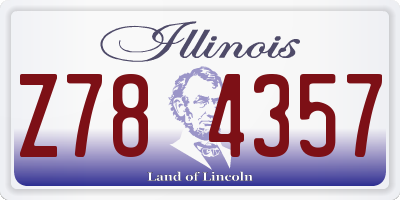 IL license plate Z784357