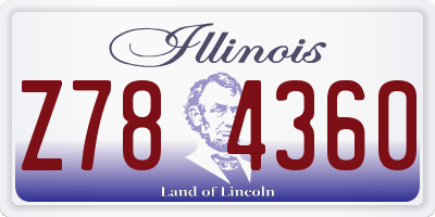 IL license plate Z784360