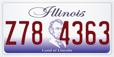 IL license plate Z784363