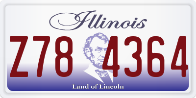 IL license plate Z784364