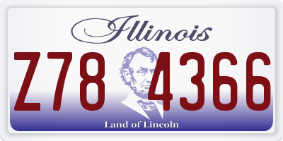 IL license plate Z784366