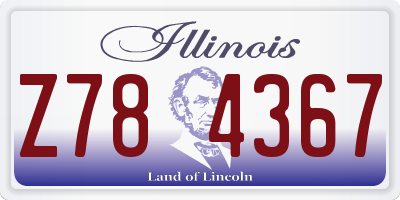IL license plate Z784367