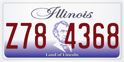 IL license plate Z784368