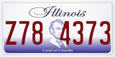 IL license plate Z784373
