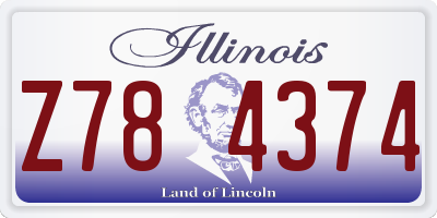 IL license plate Z784374