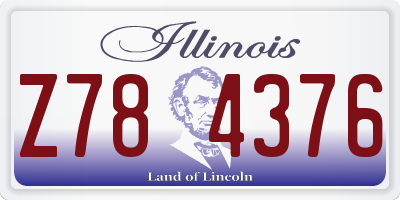 IL license plate Z784376