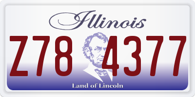 IL license plate Z784377
