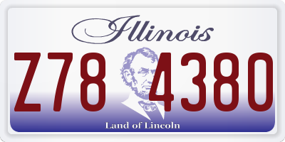 IL license plate Z784380