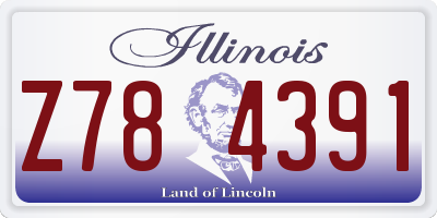 IL license plate Z784391