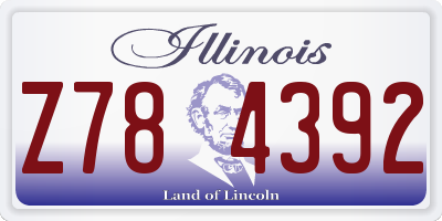 IL license plate Z784392