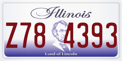 IL license plate Z784393