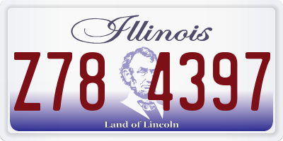 IL license plate Z784397
