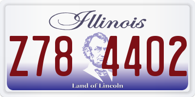 IL license plate Z784402