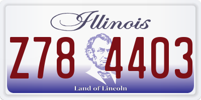 IL license plate Z784403