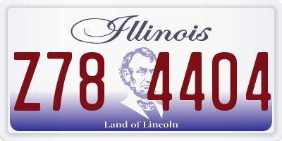 IL license plate Z784404