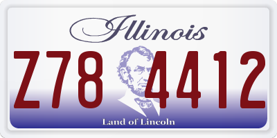 IL license plate Z784412