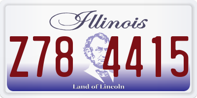 IL license plate Z784415
