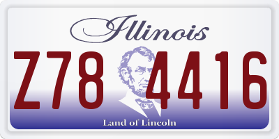IL license plate Z784416