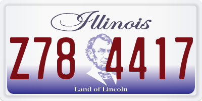 IL license plate Z784417