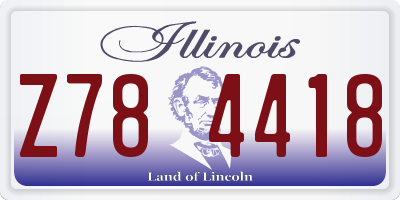 IL license plate Z784418