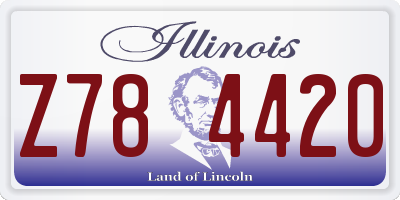 IL license plate Z784420