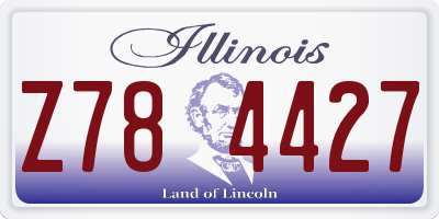 IL license plate Z784427