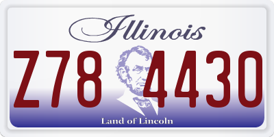IL license plate Z784430