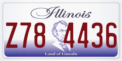 IL license plate Z784436