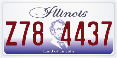 IL license plate Z784437